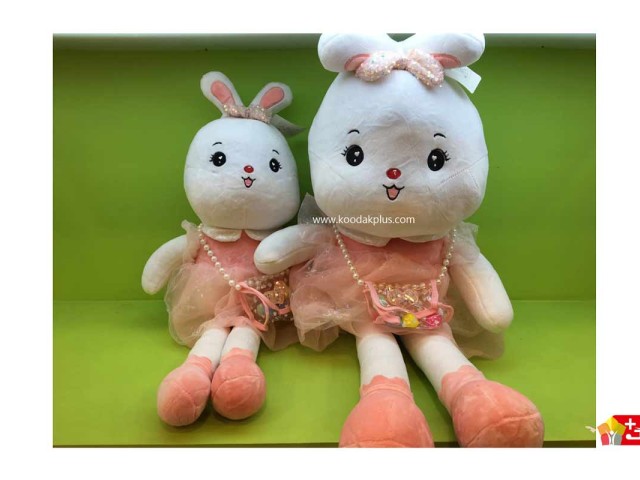 عروسک پولیشی خارجی مدل خرگوش کیف دار نانو کد 174 rabbit