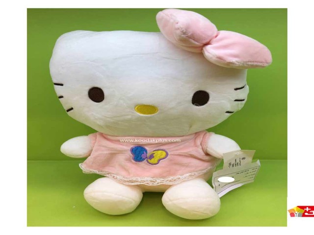عرسک پولیشی هلو کیتی لباس پروانه ای پارچه نانو کد 193 kitty