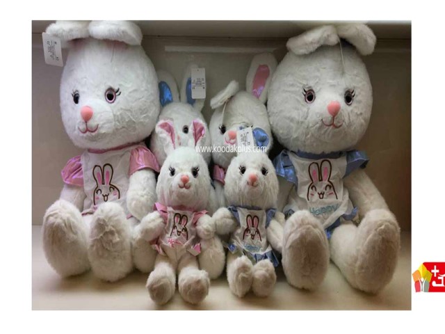 عروسک خرگوش پولیشی خارجی طرح لباس خرگوشی کد 224 rabbit