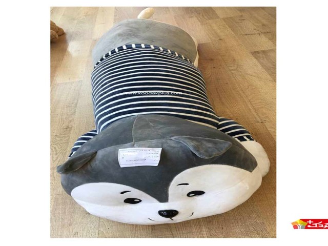 عروسک پولیشی طرح روباه خوابیده لباس راه راه کد 241 fox