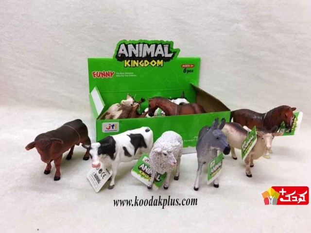 پک فیگور حیوانات اهلی 6 عددی مدل Animal Kingdom