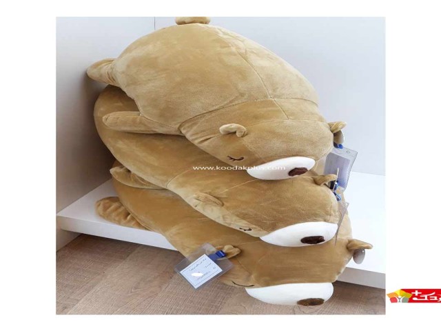 عروسک پولیشی نانو طرح خرس نرم خوابیده کد 040 bear