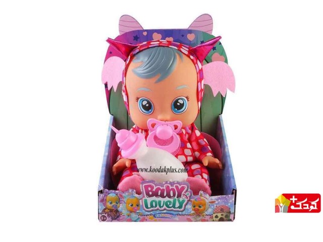 عروسک موزیکال بی بی لاولی به همراه شیشه شیر مدل 8930