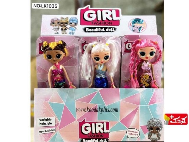 عروسک فشن گرل چشم درشت مدل LK1035