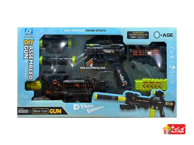 تفنگ موزیکال و چراغ دار لرزشی مدل DF-47218A