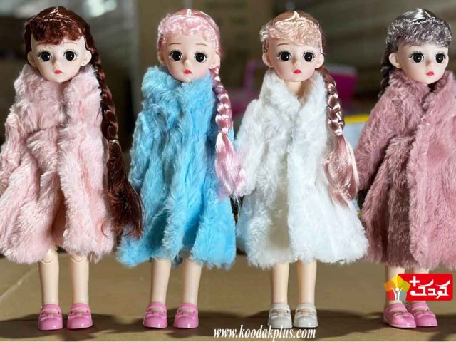 عروسک کره ای مفصل دار با پالتو خزدار مدل LH121