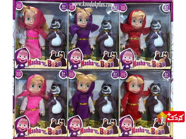 عروسک های شخصیت کارتونی ماشا و میشا مدل DL62