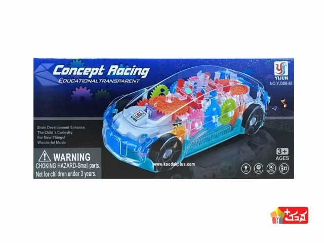ماشین مسابقه ای چرخ دنده ای و موزیکال برند وای جی مدل YJ388-48