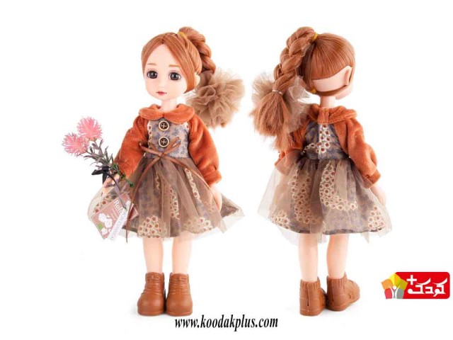 عروسک کره ای بدن مفصلی به همراه کفش و گل مدل QJ105