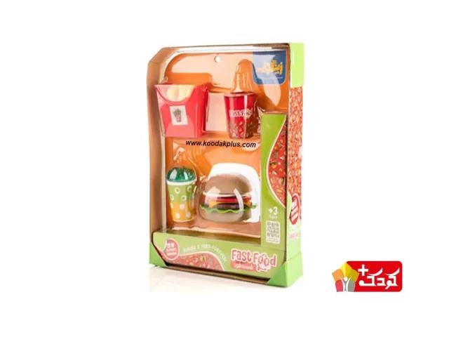 ست فست فود اسباب بازی مدل برگر و سیب زمینی زینگو
