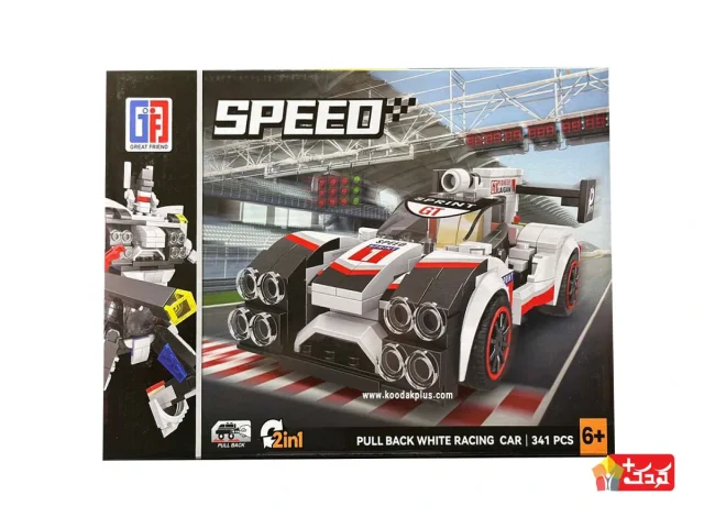 لگو 2 مدلی ماشین مسابقه ای عقب کش و ربات مدل 665-123