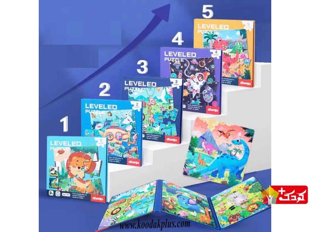 مجموعه 5 عددی پازل چوبی مدل LEVELED PUZZLE