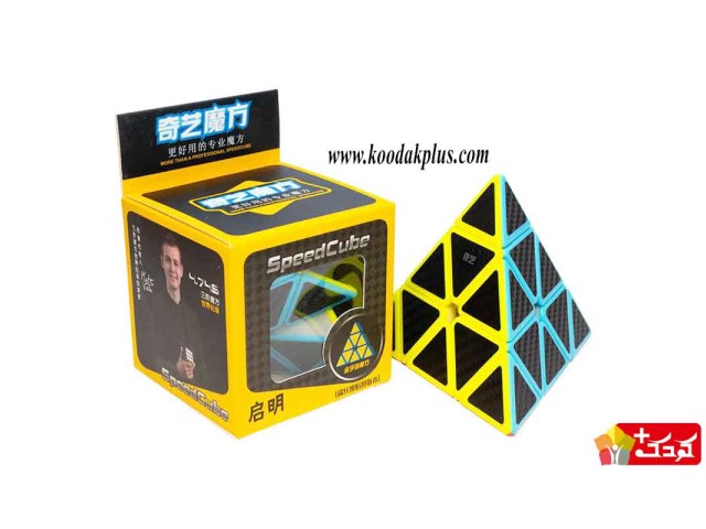 روبیک هرم 3x3 برند کای وای کربنی QiYi Carbon 3x3 pyraminx