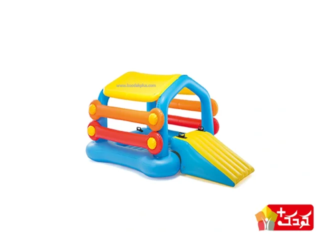 شناور بادی کودک اینتکس طرح خانه سرسره دار مدل 58294