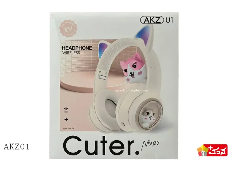 هدفون بی سیم شارژی بچه گانه طرح گربه ای