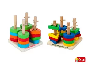 اسباب بازی جایگذاری اشکال پین دار monte surrey pin wooden