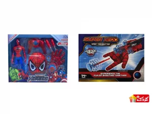 ماسک و دستکش تیر پرتابی مرد عنکبوتی مدل JD264