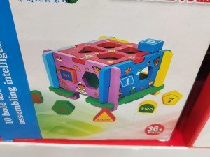 مکعب هوش چوبی آموزش اعداد و اشکال+آموزش ساعت