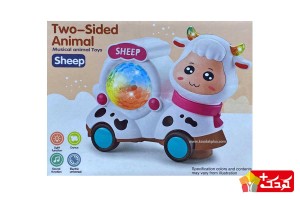 اسباب بازی موزیکال چراغ دار دو چهره(گاو+گوسفند) مدل YJ-3036