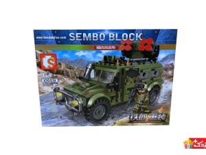 لگو ماشین اسباب بازی نظامی مدل Sembo block-105531