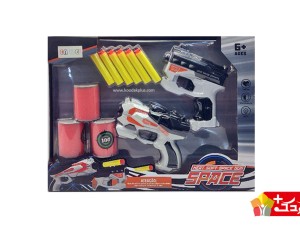 تفنگ اسباب بازی تیر ابری دو عددی مدل Heat Soft Space Gun 826-34