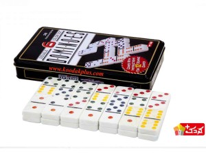 بازی گروهی دومینو سرامیکی رنگی (domino double 6 color dot)
