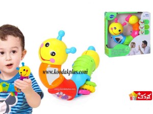 اسباب بازی جغجغه کرم هولی تویز مدل lovely worm-736B