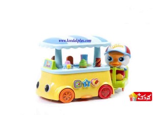 ماشین بستنی فروش موزیکال هولی تویز مدل ice cream cart 6101