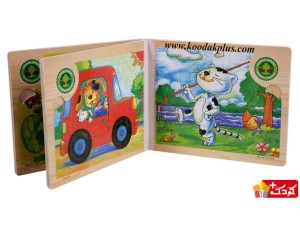 پازل کتابی اسباب بازی (19 قطعه) طرح حیوانات