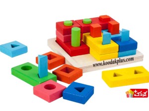 اسباب بازی چوبی جایگذاری اشکال مدل shape-matching