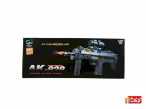 تفنگ اسباب بازی موزیکال و باطری خور طرح یوزی مدل ak-828