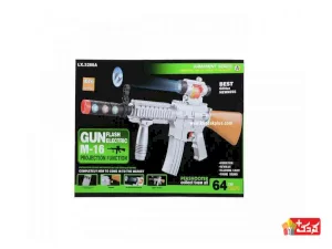 تفنگ M16 موزیکال لرزشی طرح رگبار مدل LX3288A