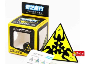روبیک هرم گییر (دنده ای) کای وای زمینه مشکی QiYi Gear Pyraminx