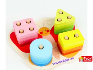 اسباب بازی جایگذاری اشکال هندسی مدل پروانه