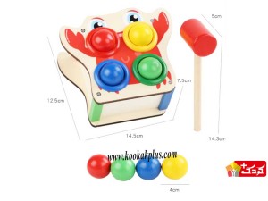 اسباب بازی کوبه چوبی طرح حیوانات و کهکشان