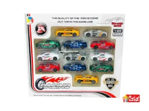 مجموعه 12 عددی ماشین مسابقه ای فلزی مدل 0388