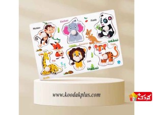 پازل پین دار (دکمه ای) چوبی