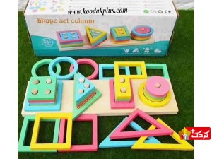 جای گذاری اشکال چوبی 32 قطعه