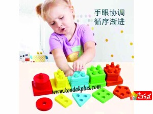 پایه اشکال 5 ستون(جای گذاری) تمام رنگی چوبی