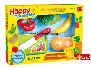 اسباب بازی برش میوه پلاستیکی  به همراه گوجه فرنگی6 قطعه مدل 12-666