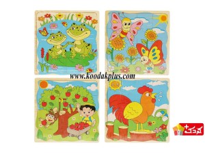پازل چوبی چندلایه مراحل رشد بزرگ 16 قطعه