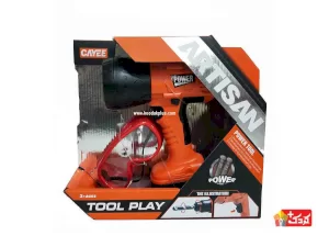 دريل اسباب بازی همراه با چراغ قوه و عینک مدل 101-1068