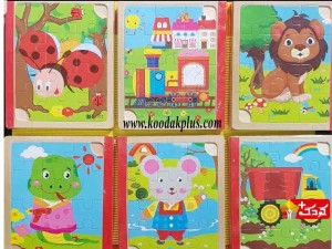 پازل چوبی کتابی کودک 12 تکه