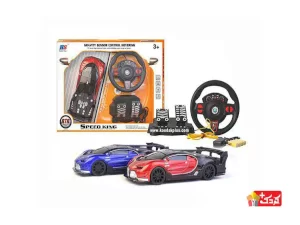 ماشین بوگاتی كنترلی و شارژی همراه با پدال و فرمون مدل 3123