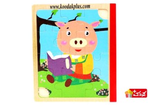 پازل چوبی کتابی کودک 12 تکه با کیفیت