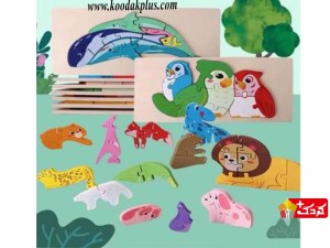 جورچین چوبی حیوانات و فرزندان سایز بزرگ