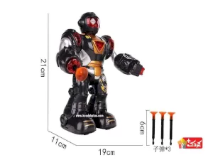 ربات باطری خور موزيكال راهرو و تير پرتاب كن مدل 1-837