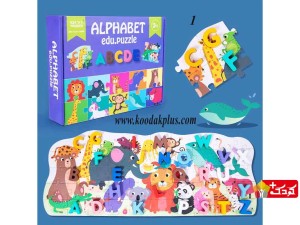 آموزش اعداد و حروف با پازل چوبی طرح حیوانات