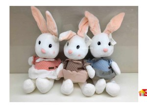 عروسک پولیشی خرگوش پاپیون دار خارجی کد 125 rabbit