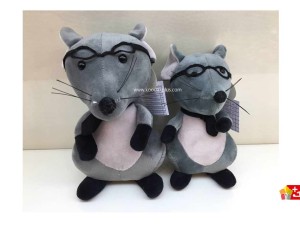 عروسک پولیشی موش عینکی خارجی کد 129 mouse